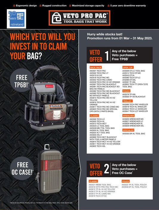 Veto Pro Pac Spring Promotion 2023