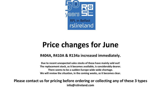 Important Update - Refrigerant Availability and Pricing