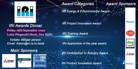 RSL Ireland Proud to Support the Institute of Refrigeration Ireland (IRI) Industry Awards