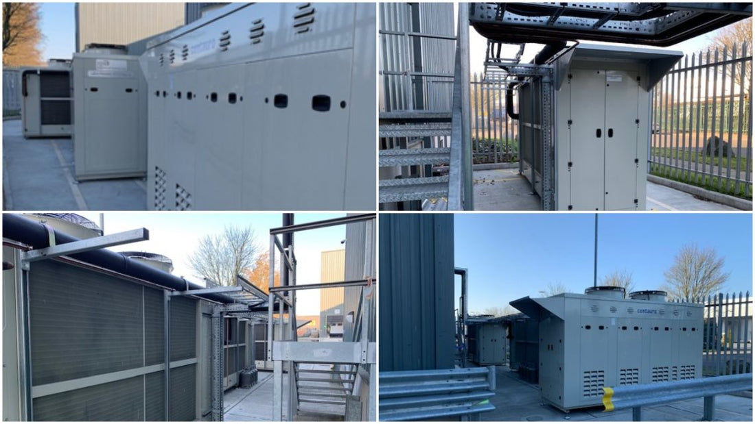 Three Centauro Centrack compressor packs recently supplied to EJM Engineered Systems for a cold storage project in the UK