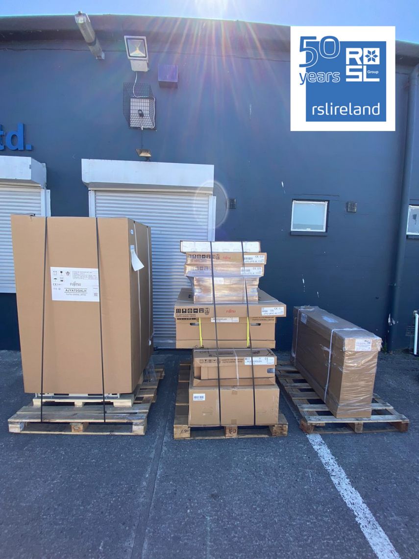 Fujitsu 20kw 3 pipe VRF system for small offices supplied to contractor in Leinster