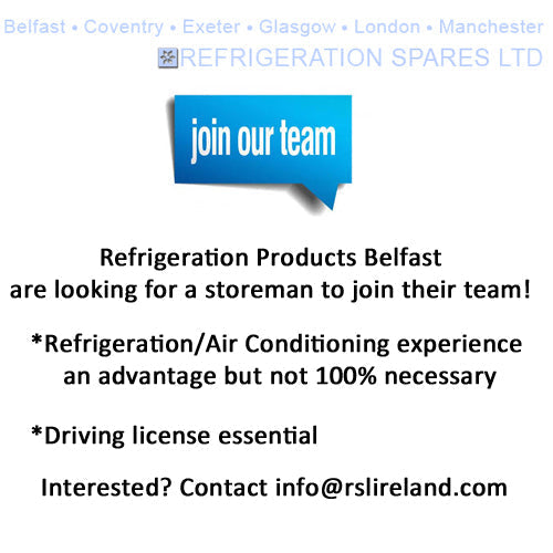 Refrigeration Products Belfast are looking for a storeman to join their team!
