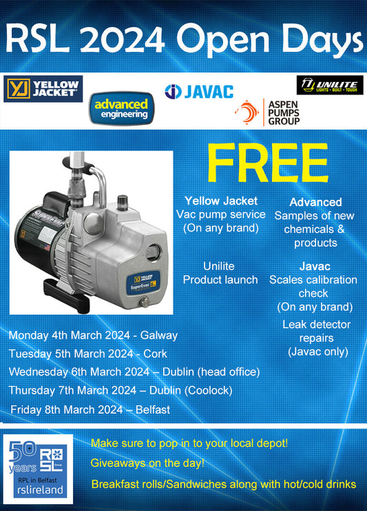 RSL Open Days 2024 - Free Vacuum Pump Servicing, Scale Calibration & Giveaways