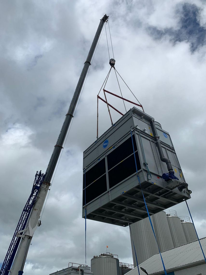 Check out this new BAC condenser being installed