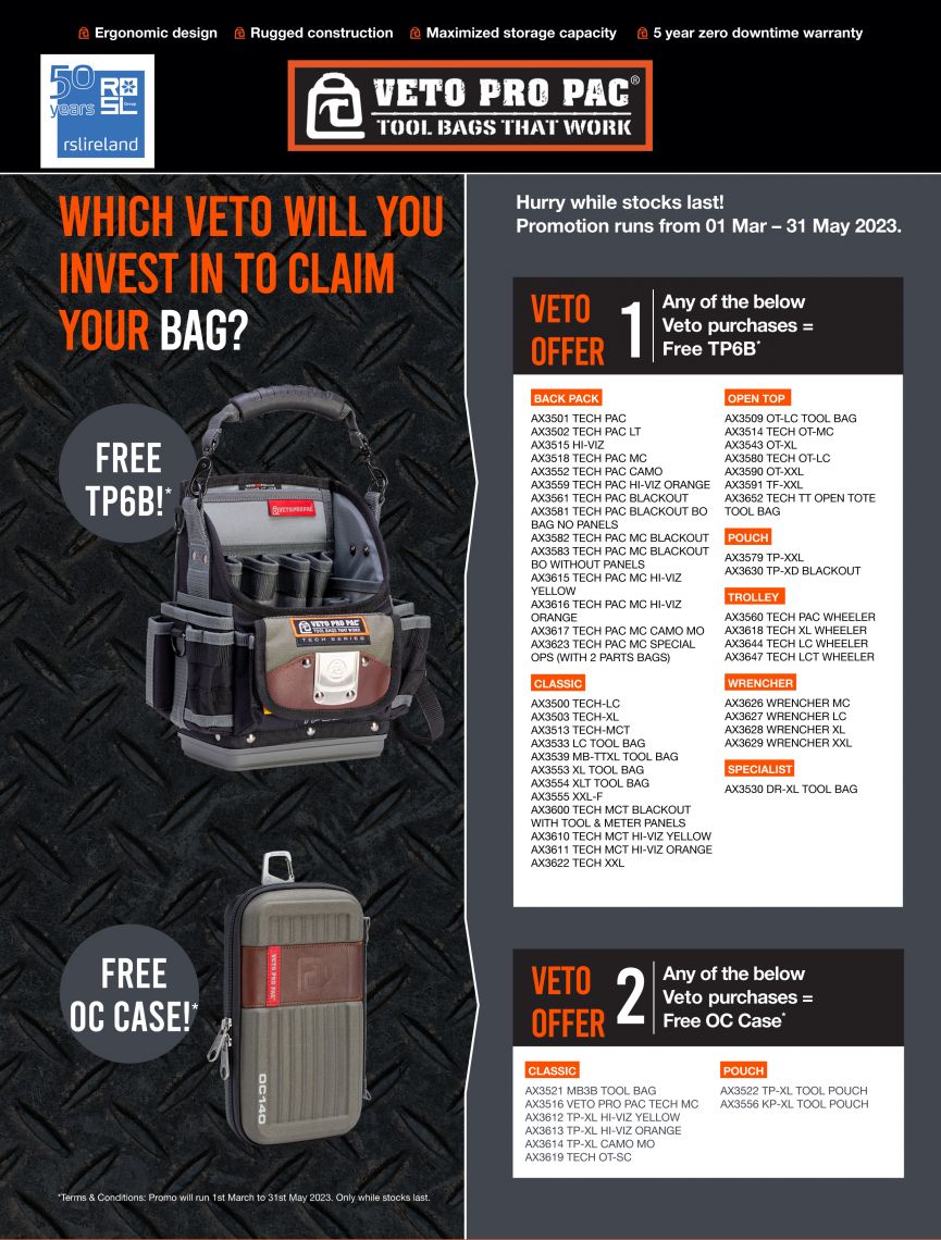 Veto Pro Pac Spring Promotion 2023