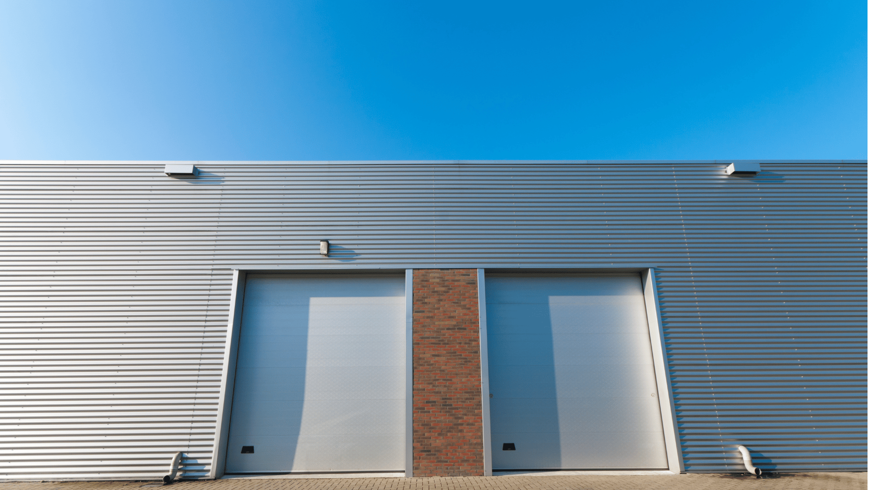 Industrial unit with blue sky
