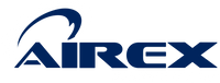 The AIREX brand logo in dark blue, featuring a stylised swoosh above the wordmark on a plain white background.