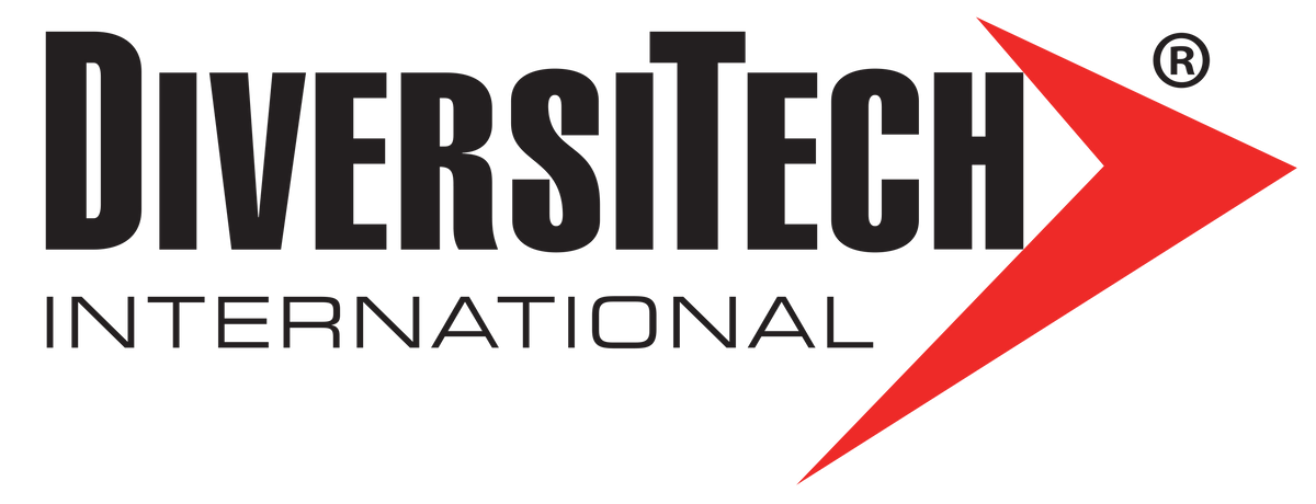 DiversiTech International logo with bold black text and a red arrow graphic on a white background.