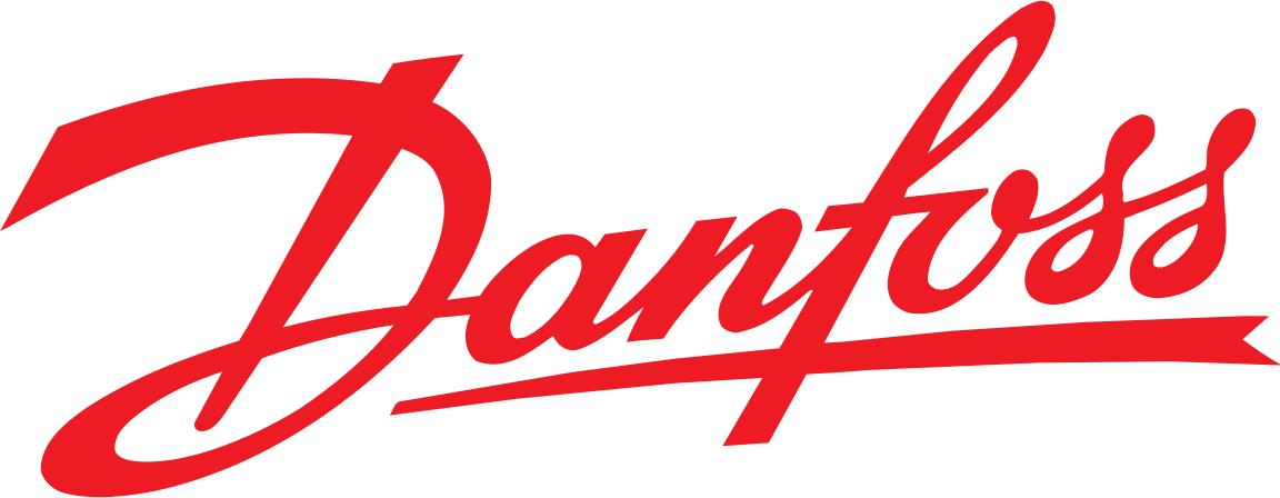 Red 'Danfoss' logo on a transparent background.