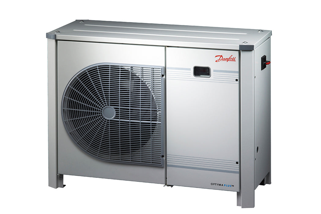 Danfoss Optyma Plus in grey on a white background with a red Danfoss logo.
