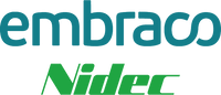 Logo of Embraco and Nidec on a transoparent background