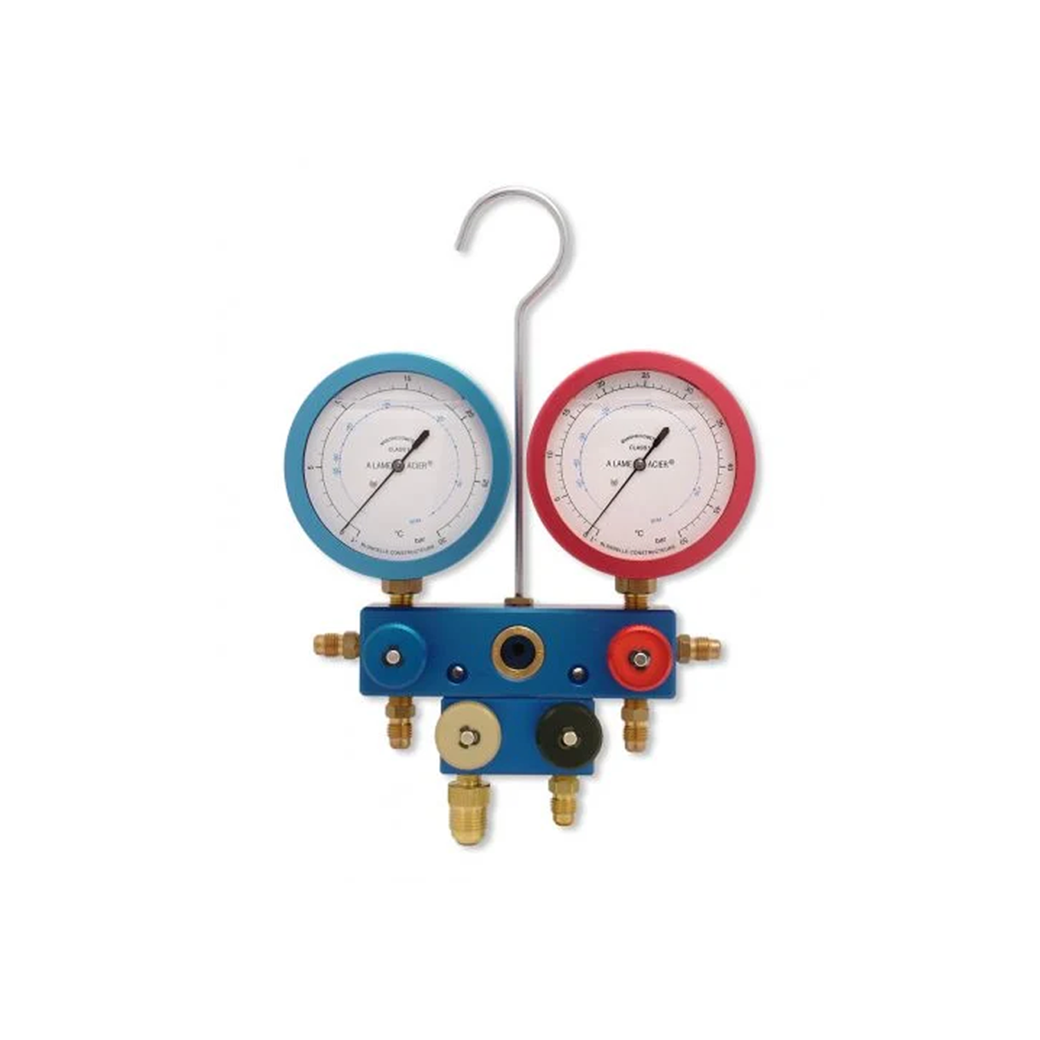 Javac CO2 Tool in red and blue.