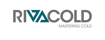 The logo for RIVACOLD, featuring the brand name in gray with a stylized teal 'I' and the tagline 'MASTERING COLD' underneath, set against a plain white background.