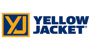 Yellow Jacket logo with a blue and yellow stylized YJ emblem and the words 'YELLOW JACKET' in blue on a white background.
